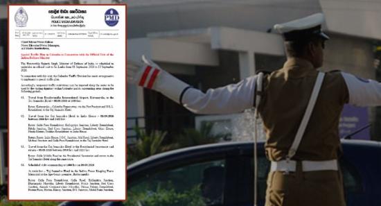 Special Traffic Plan in Place For Colombo